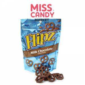 Flipz - Milk chocolate-coated pretzels.